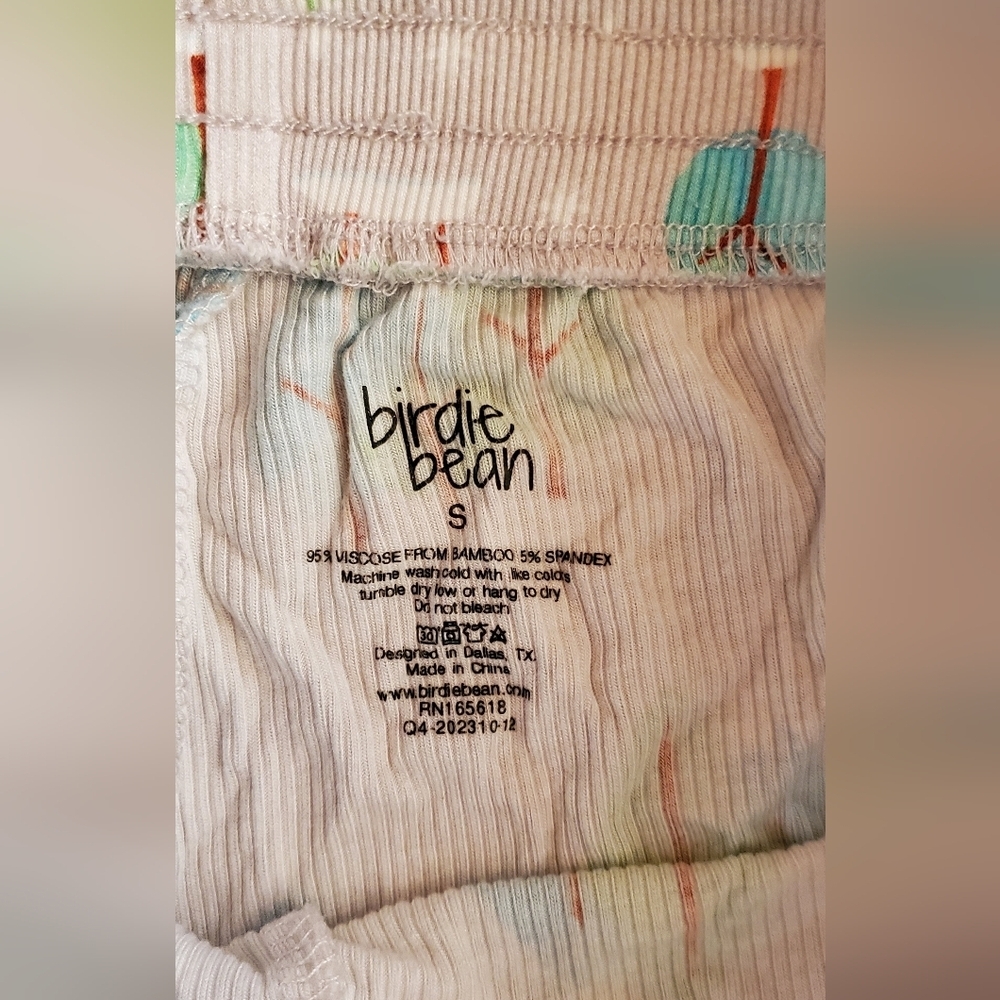 Birdie Bean Women's Ribbed Bamboo Pajama Set Size Small - Picture 5 of 5
